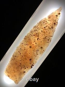 Superbe flèche en agate paléo translucide très rare de 3 1/2 pouces Colorado X B Gandee