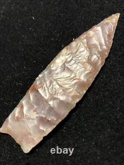 Superbe flèche en agate paléo translucide très rare de 3 1/2 pouces Colorado X B Gandee