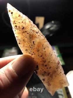 Superbe flèche en agate paléo translucide très rare de 3 1/2 pouces Colorado X B Gandee
