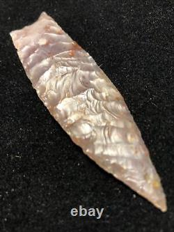 Superbe flèche en agate paléo translucide très rare de 3 1/2 pouces Colorado X B Gandee