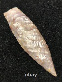 Superbe flèche en agate paléo translucide très rare de 3 1/2 pouces Colorado X B Gandee