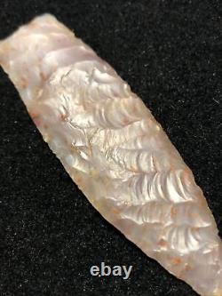 Superbe flèche en agate paléo translucide très rare de 3 1/2 pouces Colorado X B Gandee
