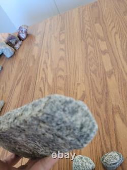 Table en granit de chien, effigie en pierre amérindienne, art rupestre, artefacts, outils