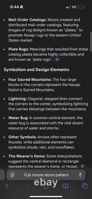 Tapis Navajo antique vintage, amérindien, grand, fait main, rouge, 76 x 54