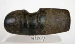 Tête de hache anasazi groovée du Sud-Ouest, artefact en pierre de l'homme préhistorique