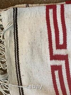 'Textile antique vtg de poncho en laine Navajo amérindien du début du XXe siècle'