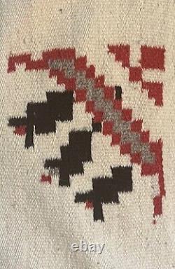 'Textile antique vtg de poncho en laine Navajo amérindien du début du XXe siècle'