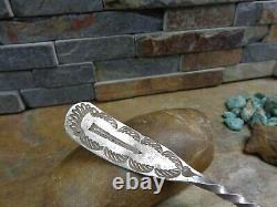 Tôt! Rare Navajo Sterling Stamped Arrow Spoon Native Old Pawn Fred Harvey Era