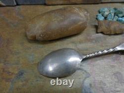 Tôt! Rare Navajo Sterling Stamped Arrow Spoon Native Old Pawn Fred Harvey Era