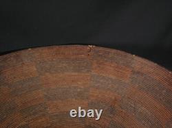 Très grand panier apache ancien, panier amérindien, vers 1900