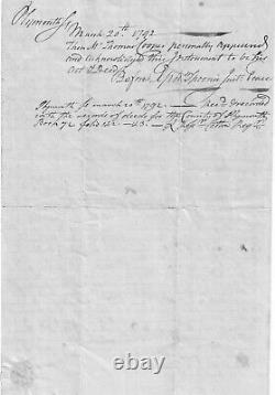 Vente de terrain à Plymouth, MA, signée par le superviseur amérindien, premiers colons.