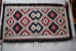 Vieux Millésime Précoce Tapis Navajo, Couverture Petit Amérindien Textile, Tissage