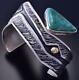 Vintage Haut De Gamme Turquoise Tufa Cast Bracelet Par Steve Larance 9l14b