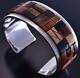 Vintage Silver & Tiger Eye Multistone Navajo Inlay Bracelet Tommy Jackson Zl17d